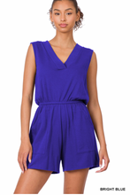 Load image into Gallery viewer, Zenana Sleeveless Romper - Blue