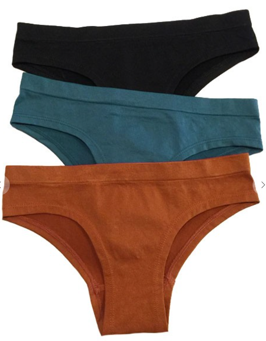 Seamless Solid mid-rise bikini Panty Set 907
