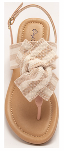 Bow knot Fabric sling back sandal
