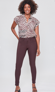 YMI hyperstretch Colored Jegging - Deep Burgundy 563