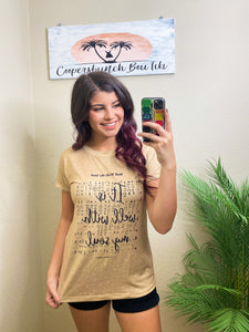 Khaki colored "It is well with my soul" graphic 649
